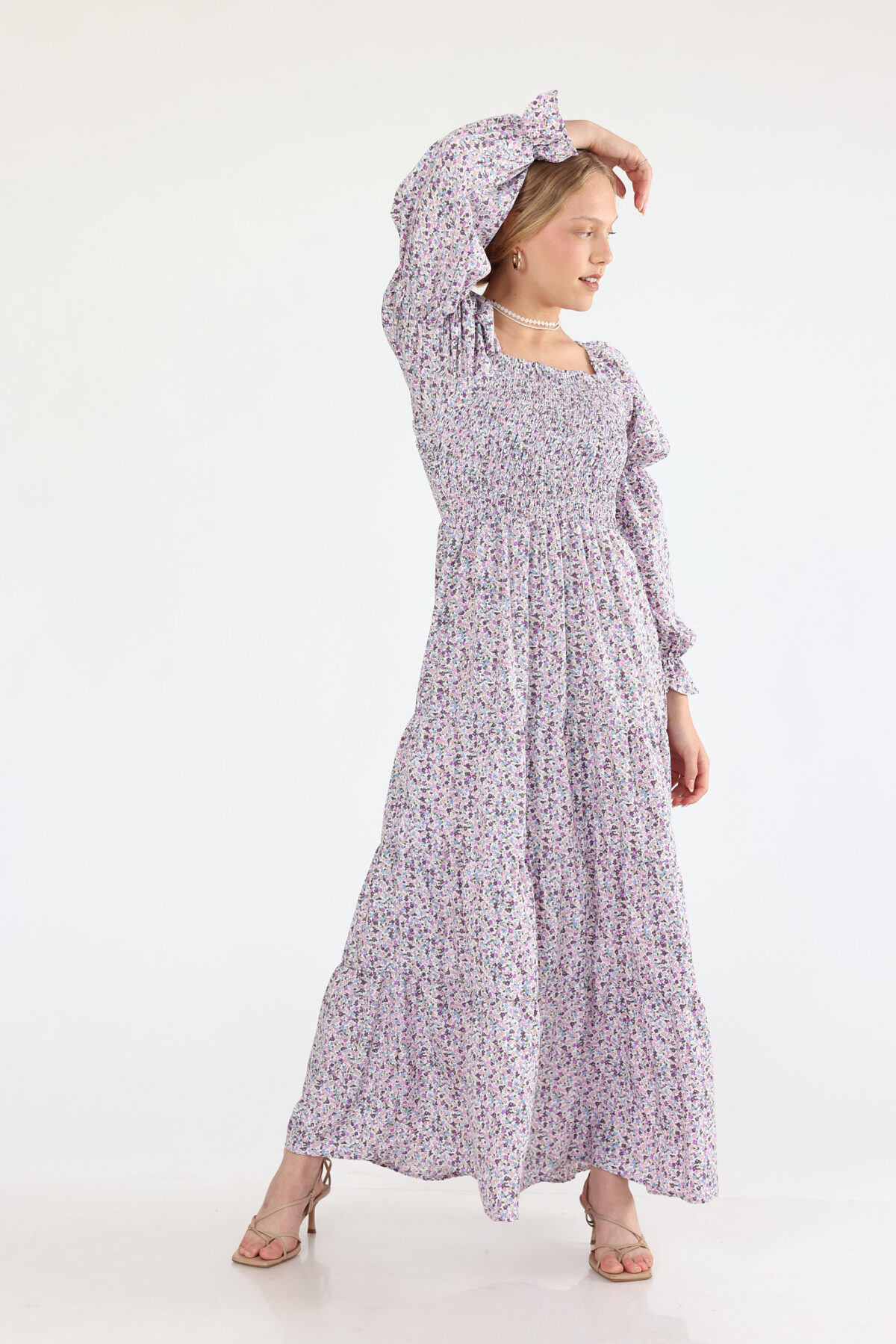 ⁦שמלת נריה גווני חום⁩ – תמונה ⁦4⁩