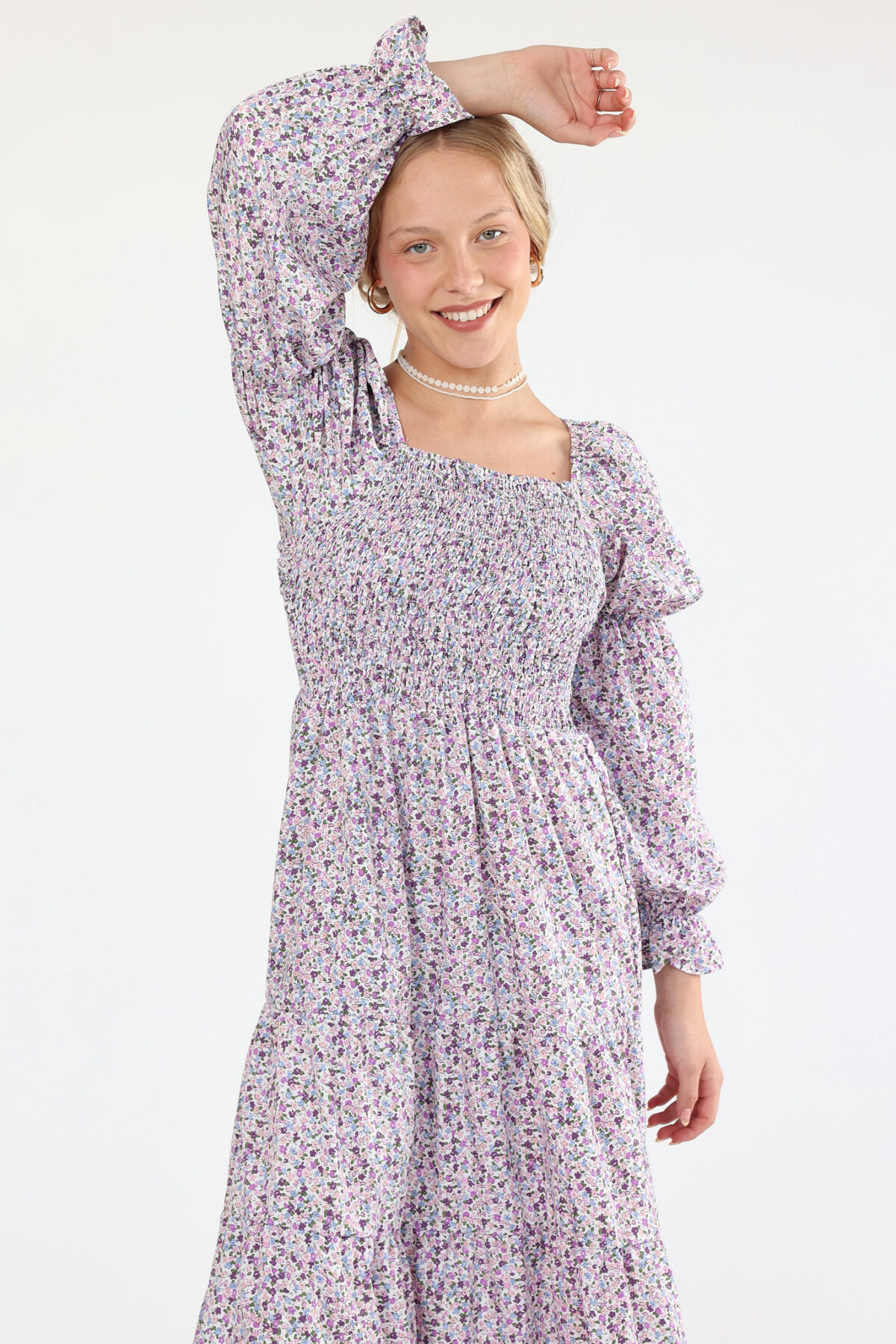 ⁦שמלת נריה גווני חום⁩ – תמונה ⁦7⁩