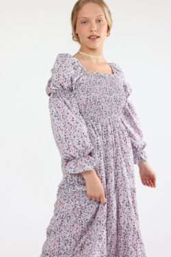 ⁦שמלת נריה גווני חום⁩ – תמונה ⁦5⁩