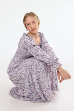 ⁦שמלת נריה גווני חום⁩ – תמונה ⁦9⁩