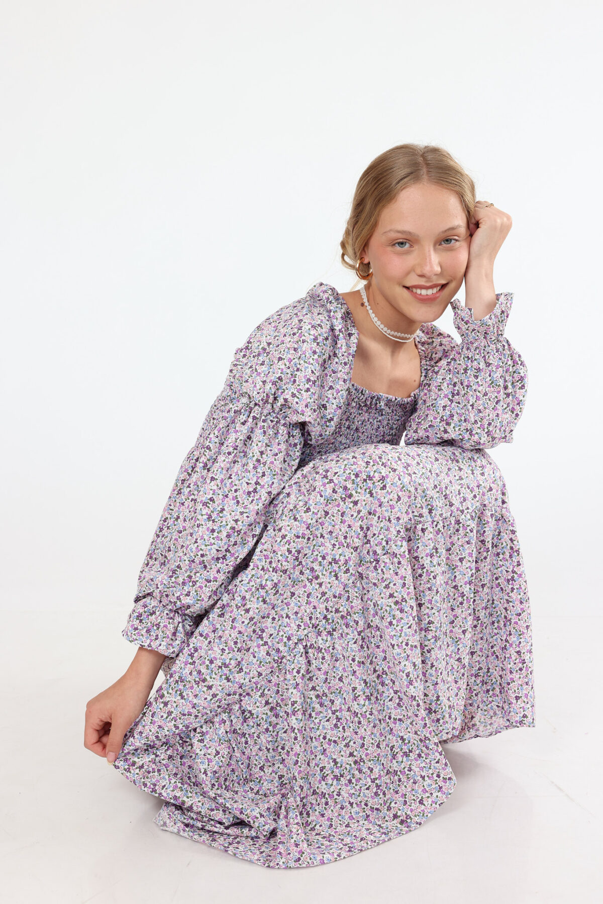 ⁦שמלת נריה גווני חום⁩ – תמונה ⁦10⁩