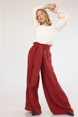 ⁦מכנס אמילי בורדו⁩ – תמונה ⁦2⁩