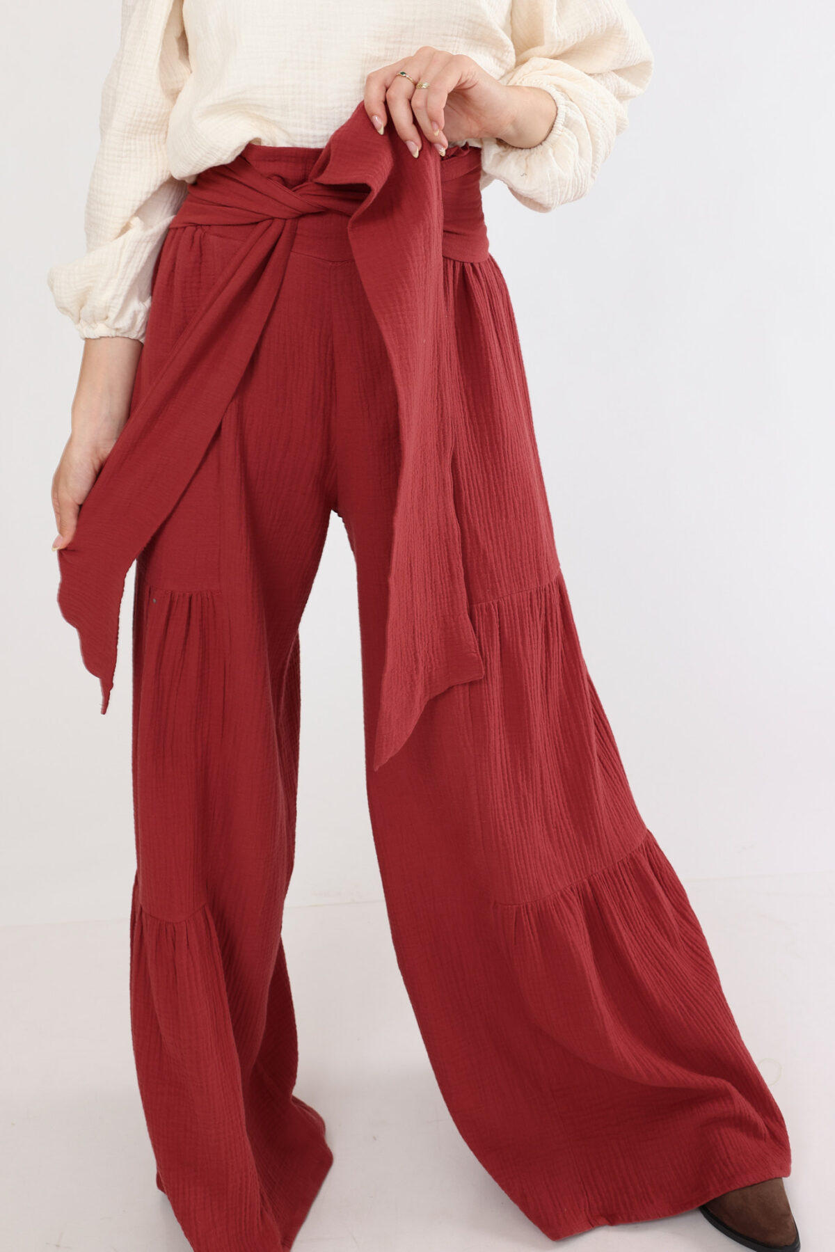 ⁦מכנס אמילי בורדו⁩ – תמונה ⁦4⁩