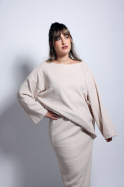 ⁦חולצת סריג אבן⁩ – תמונה ⁦2⁩