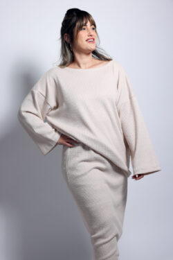 חולצת סריג אבן