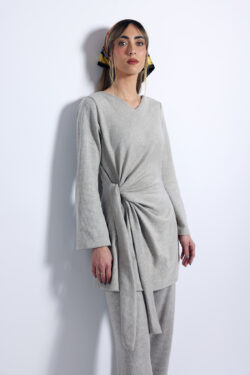 ⁦טוניקת קשירה בז׳⁩ – תמונה ⁦4⁩