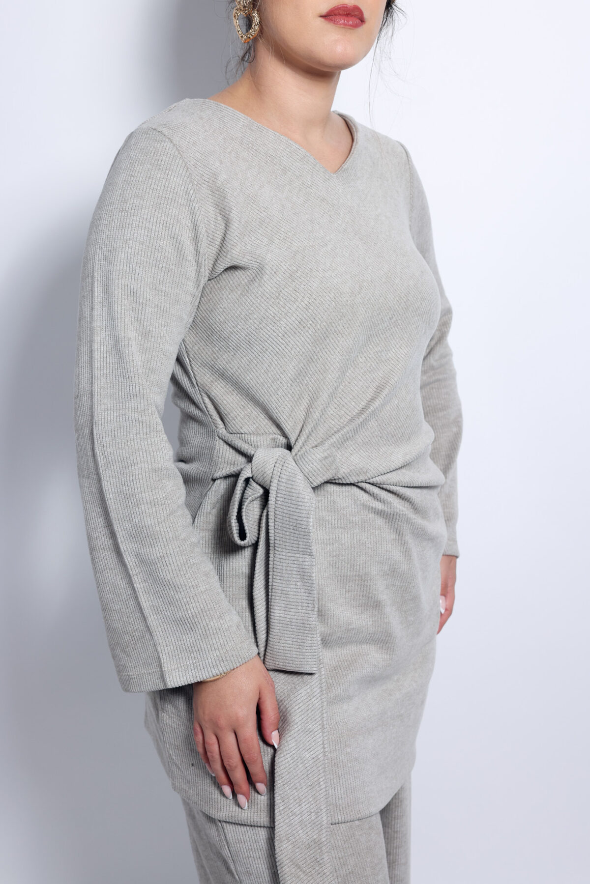 ⁦טוניקת קשירה בז׳⁩ – תמונה ⁦8⁩