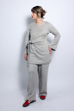 ⁦טוניקת קשירה בז׳⁩ – תמונה ⁦7⁩