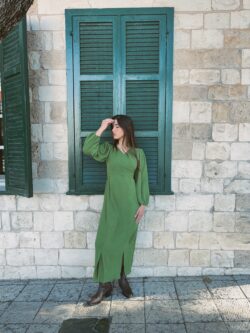 שמלת מעטפת נינה ירוקה