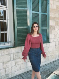 חולצת אלה בורדו