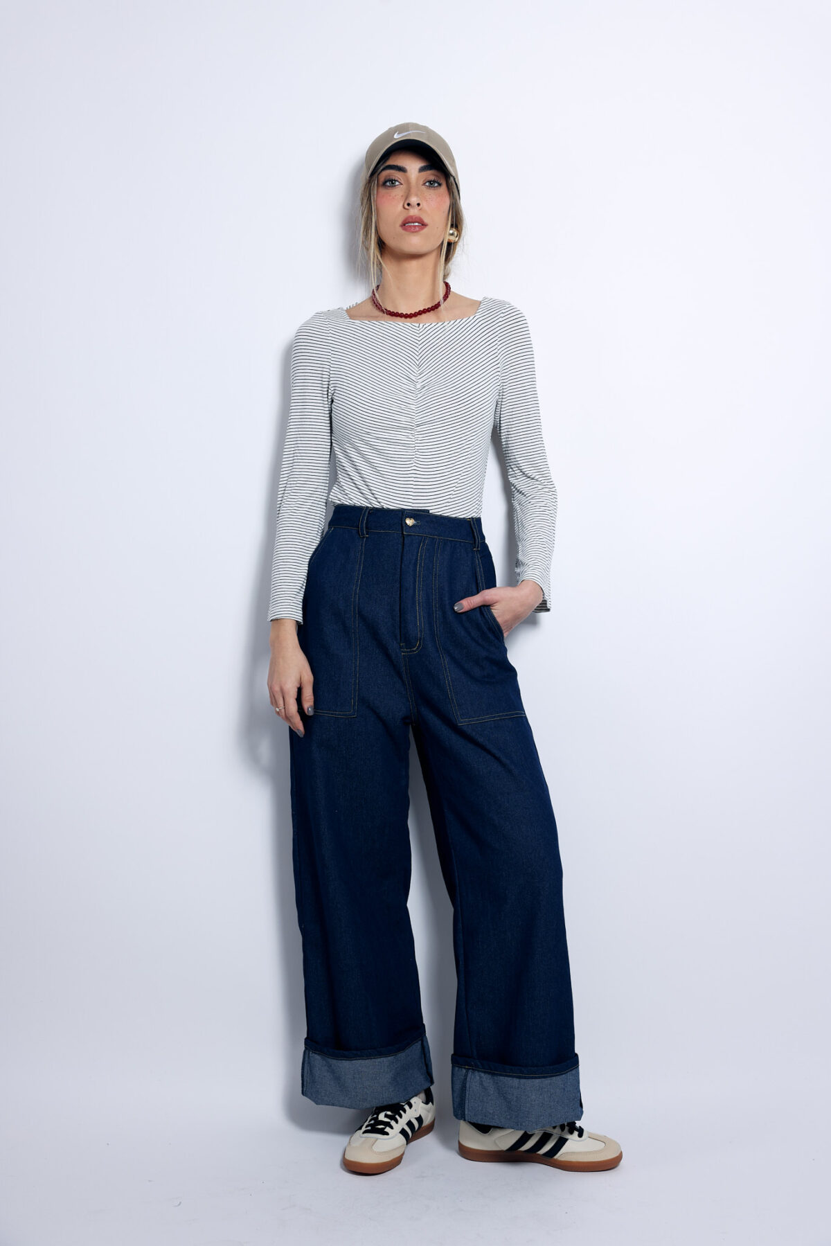 ⁦חולצת סריג סרינה פסים⁩ – תמונה ⁦3⁩