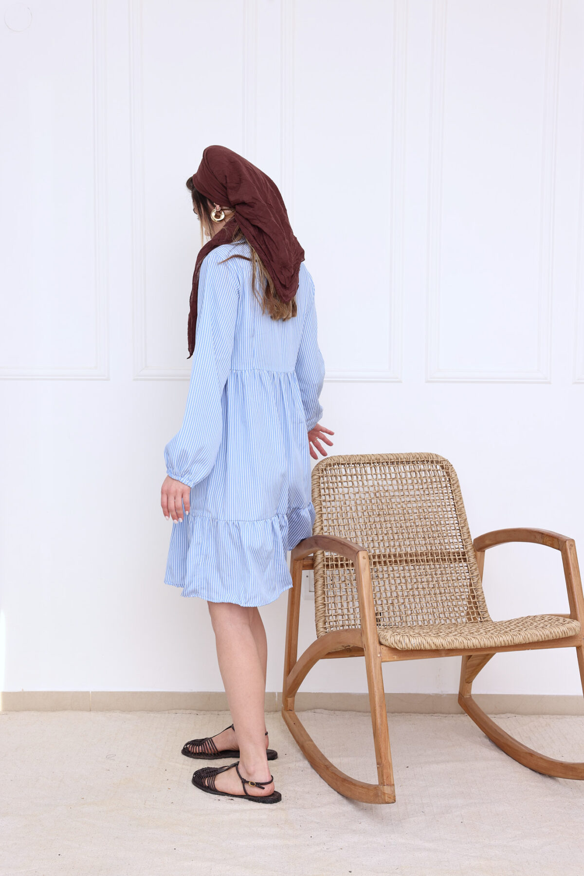 ⁦שמלת קומות פסים⁩ – תמונה ⁦2⁩