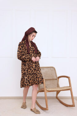 שמלת קומות מנומרת