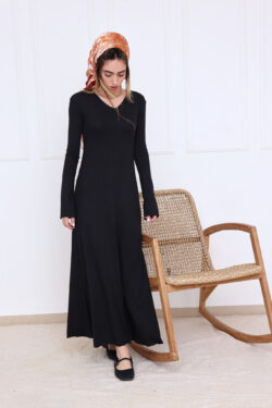 ⁦שמלת אמונה שחורה⁩ – תמונה ⁦5⁩