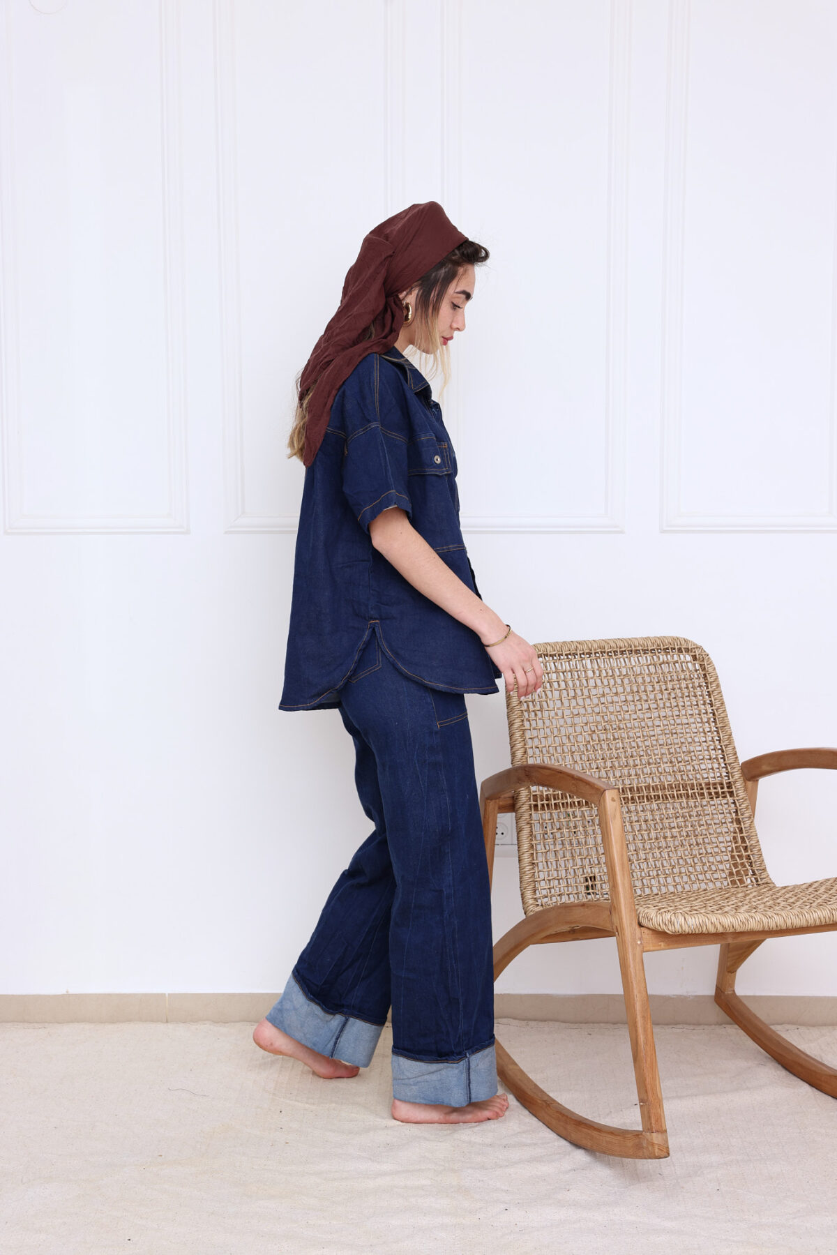 ⁦מכנס ג׳ינס כהה⁩ – תמונה ⁦6⁩