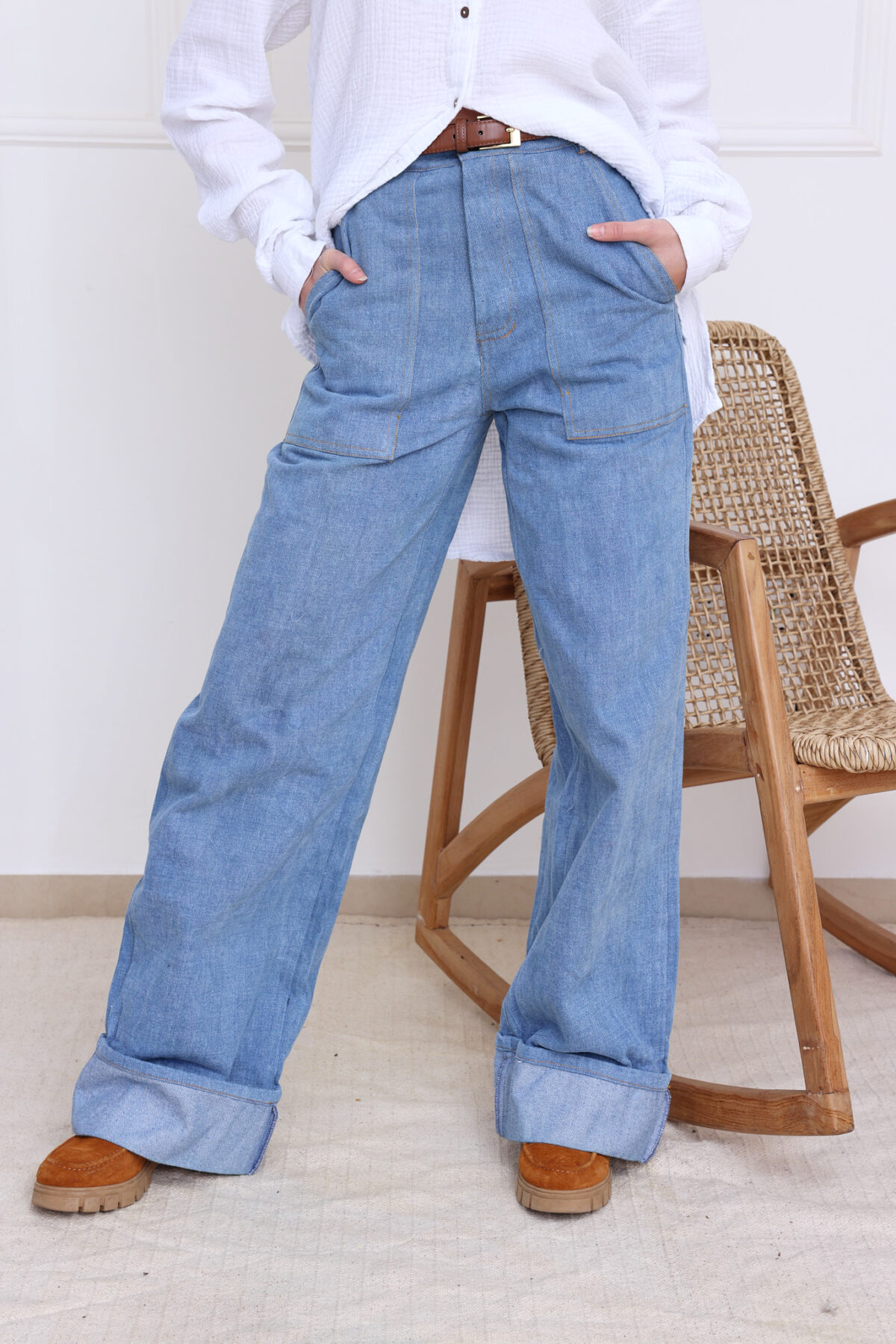 ⁦מכנס ג׳ינס בהיר⁩ – תמונה ⁦6⁩