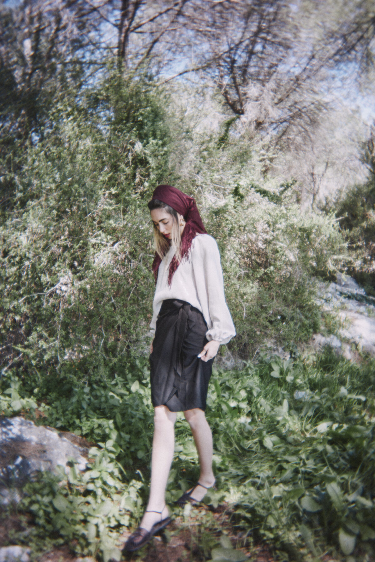 ⁦חצאית מעטפת שחורה⁩ – תמונה ⁦7⁩