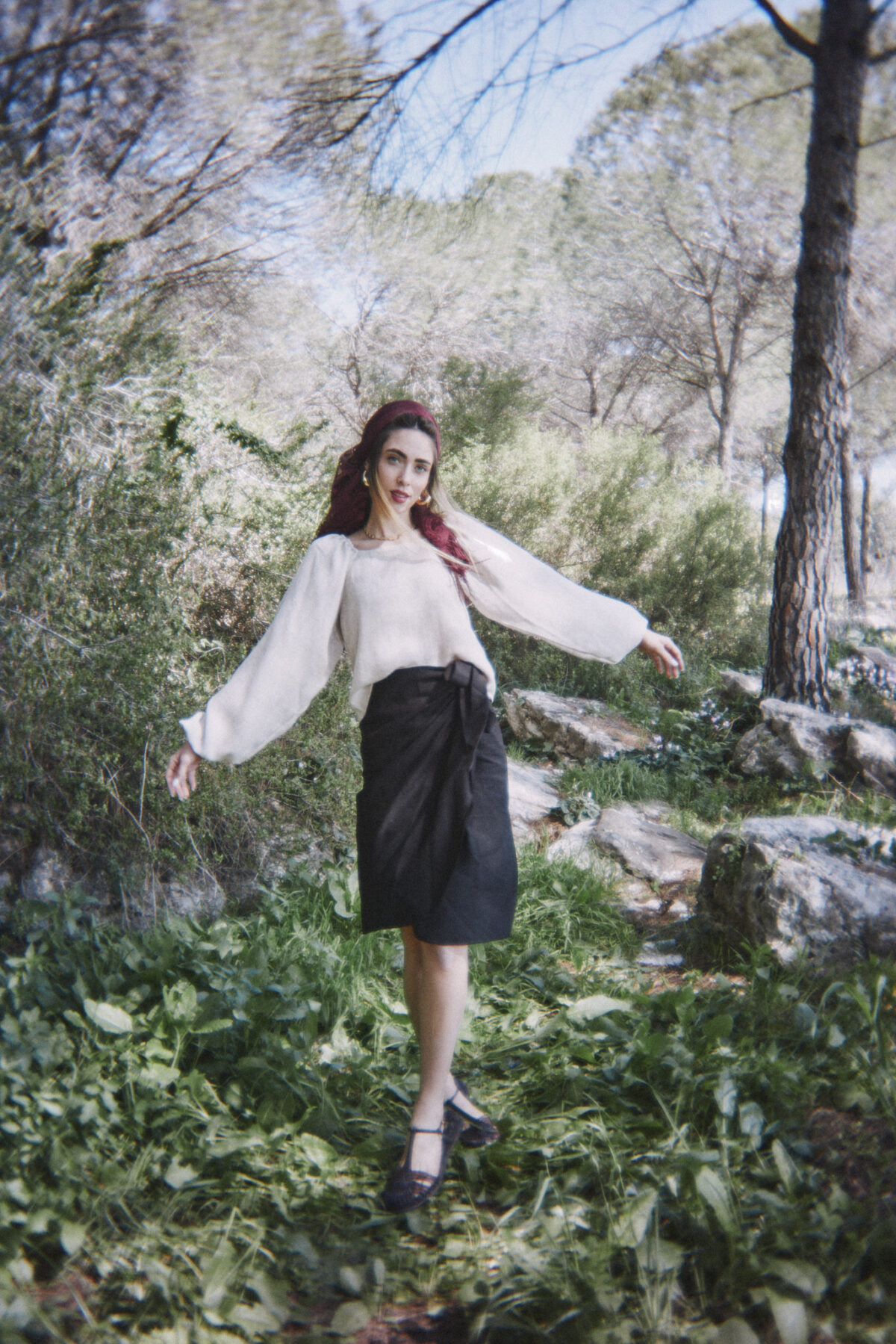 ⁦חצאית מעטפת שחורה⁩ – תמונה ⁦9⁩