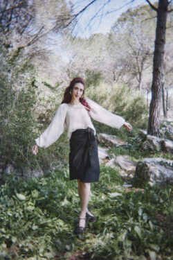 ⁦חצאית מעטפת שחורה⁩ – תמונה ⁦9⁩