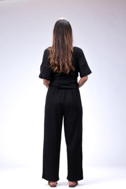 ⁦מכנס סריג נינה שחור⁩ – תמונה ⁦4⁩