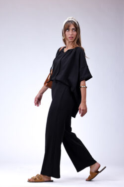 מכנס סריג נינה שחור