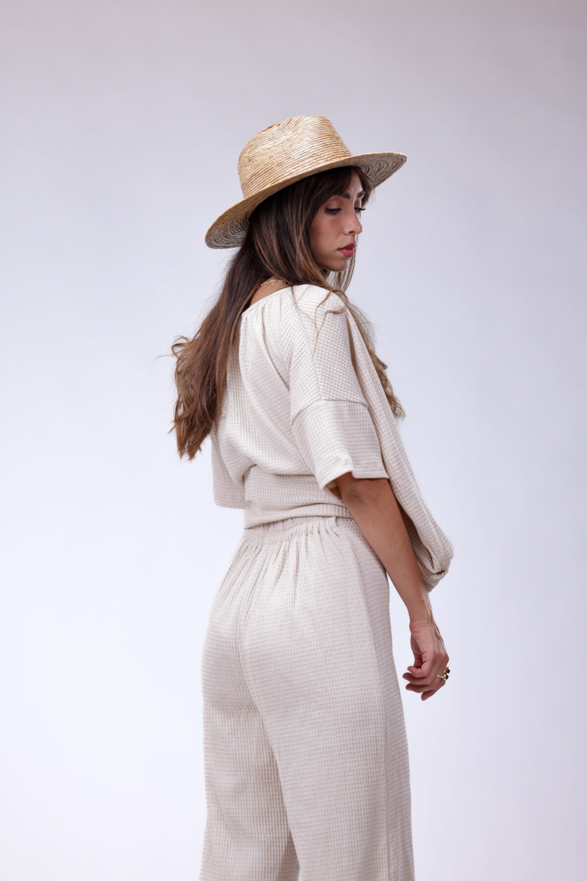 ⁦מכנס סריג נינה אבן⁩ – תמונה ⁦4⁩