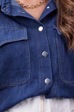 ⁦חולצת ג׳ינס כהה⁩ – תמונה ⁦2⁩