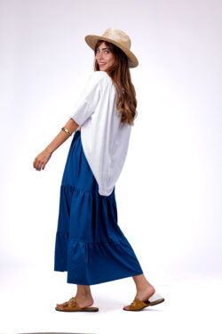 ⁦חולצת נינה לבנה⁩ – תמונה ⁦4⁩